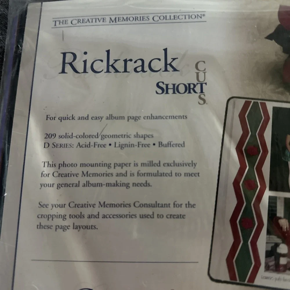 Creative Memories Short Cuts Rickrack Scrapbook 209 pieces 11 colors Lot Of 2